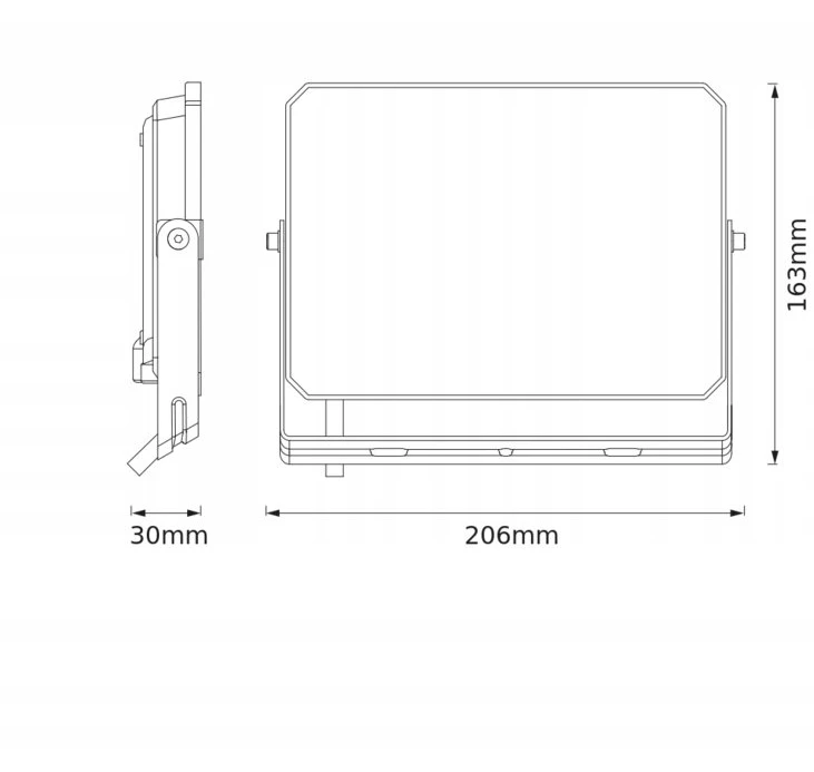 Ge Lighting LED prožektorius OSRAM LUX, IP65, 50W, 4000K, 4500lm, juodos sp.