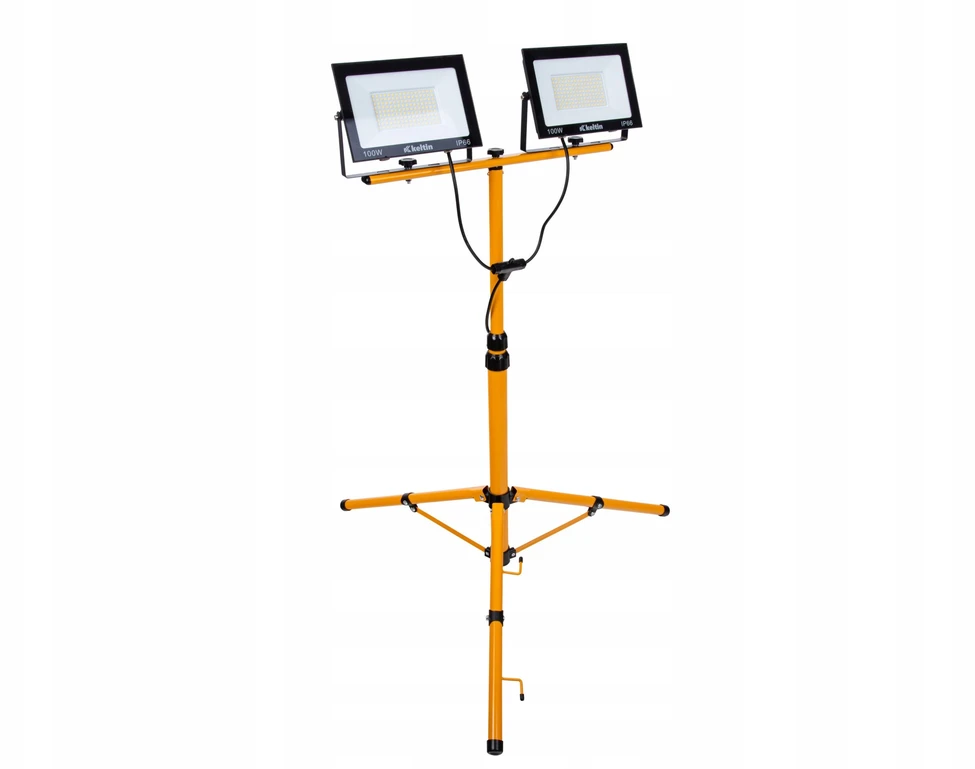 KELTIN LED prožektorius 2x100W su teleskopiniu stovu ir laidu - neutrali balta spalva 4500K (1)