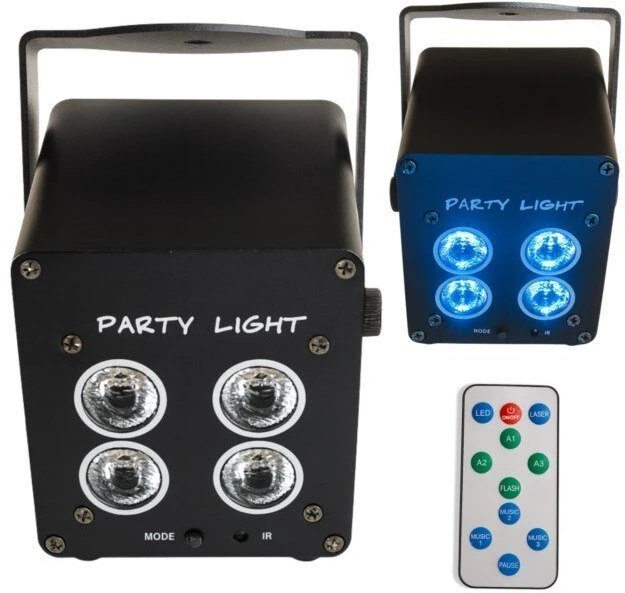 Carruzzo LIGHT4ME ACCU PAR 4x3W įkraunamas prožektorius 360