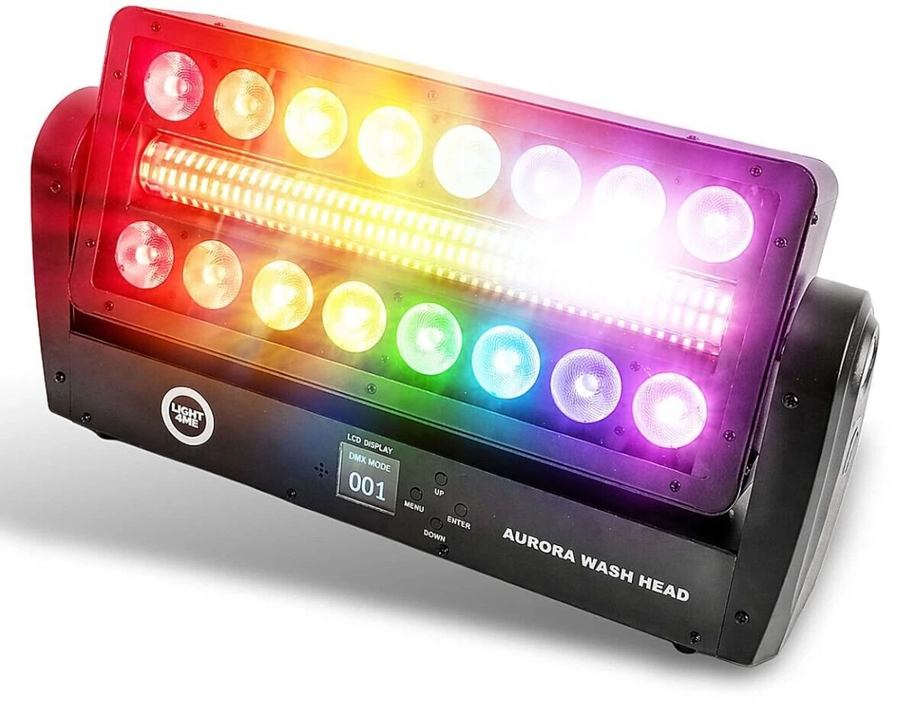 „Carruzzo LIGHT4ME AURORA WASH HEAD“ judančio apšvietimo efektas