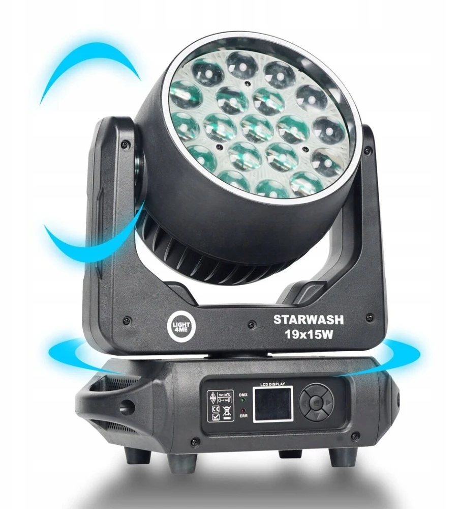 Carruzzo LIGHT4ME STARWASH 19x15W RGBW judančios galvutės plovimo funkcija