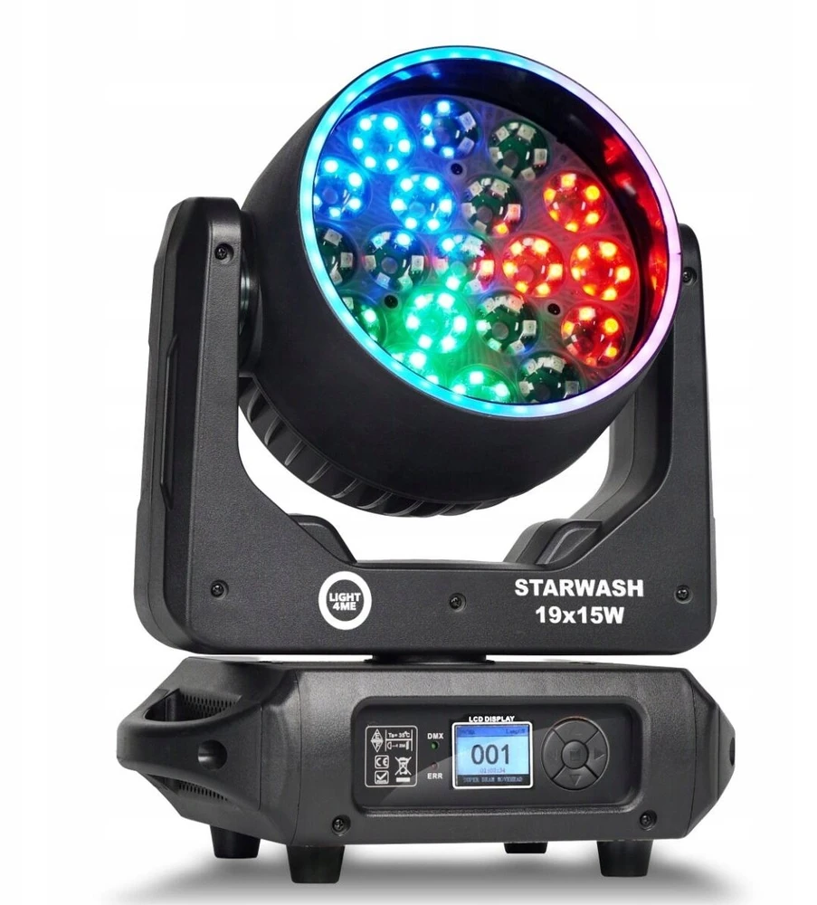Carruzzo LIGHT4ME STARWASH 19x15W RGBW judančios galvutės plovimo funkcija