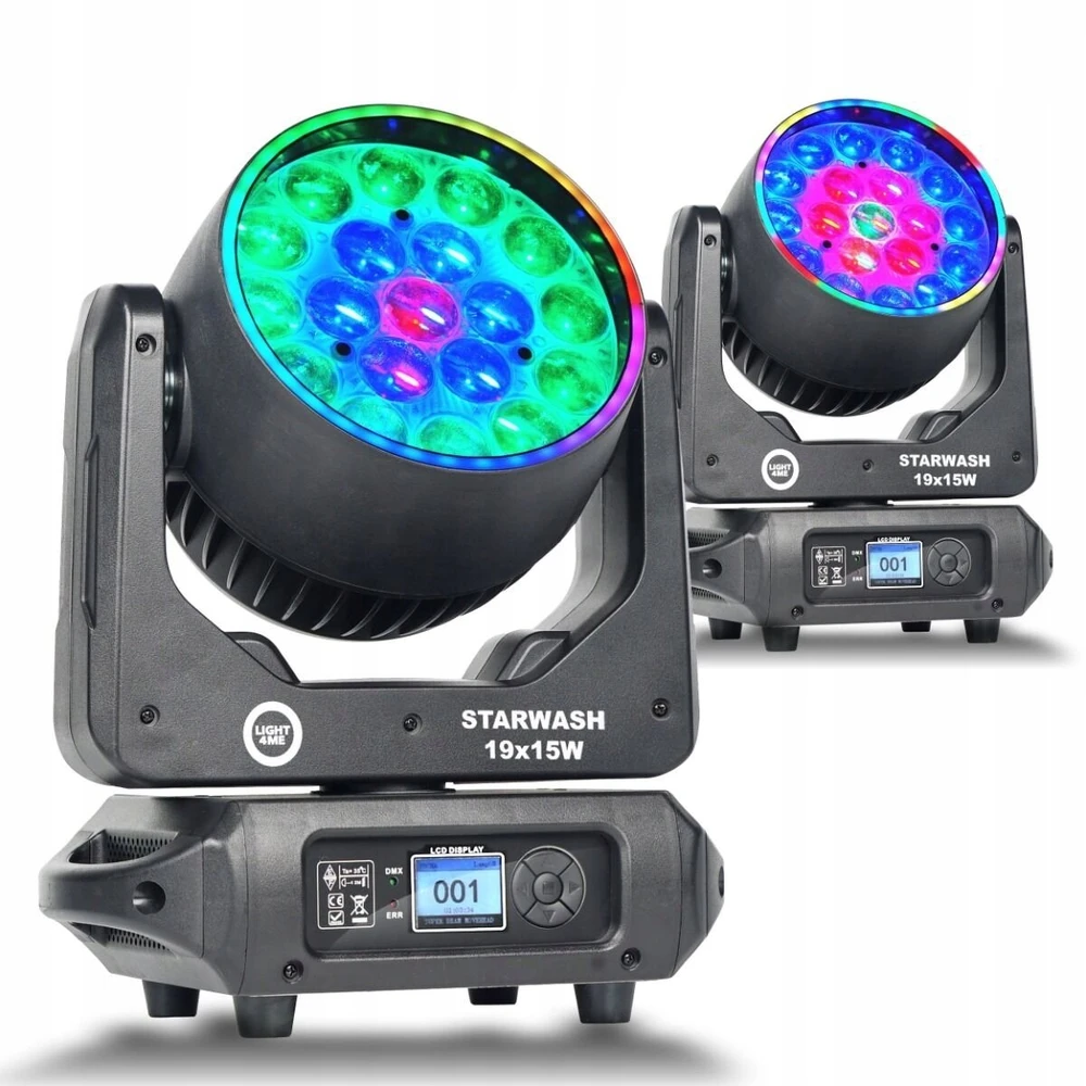Carruzzo LIGHT4ME STARWASH 19x15W RGBW judančios galvutės plovimo funkcija
