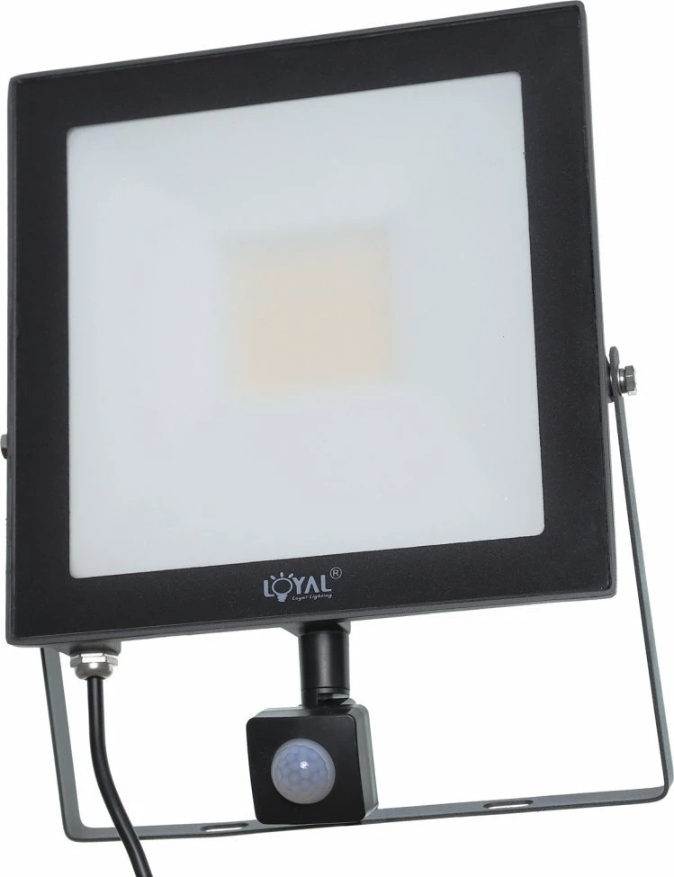 Lauko prožektorius Loyal Lighting, 7200lm, LUMILEDS IP65, 4K jutiklis, vieno dydžio
