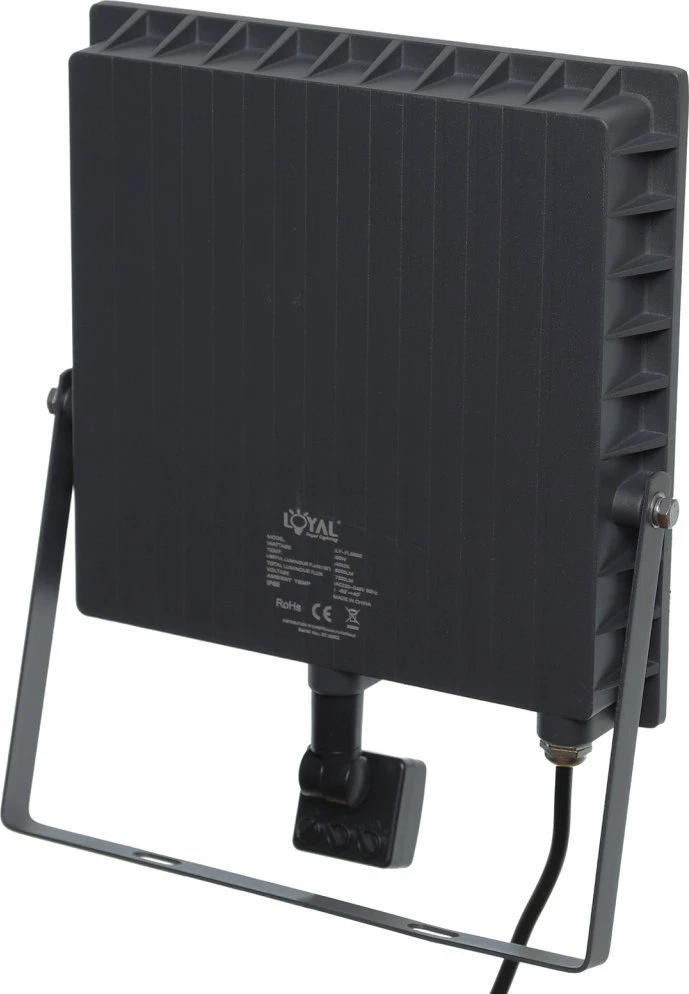 Lauko prožektorius Loyal Lighting, 7200lm, LUMILEDS IP65, 4K jutiklis, vieno dydžio