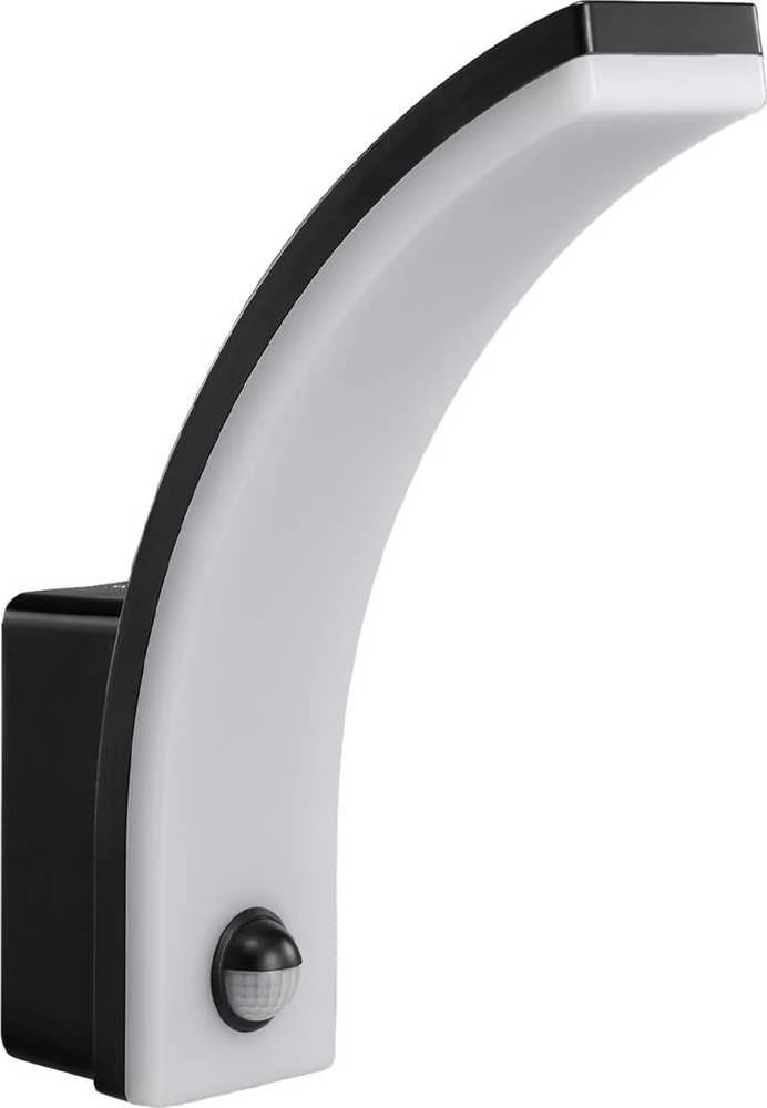 Lampa LED su judesio jutikliu Maclean, czujnik ruchu PIR, spalva juoda, 20W, IP65, 2000lm, barwa neutralna balta (4000K) MCE512 B