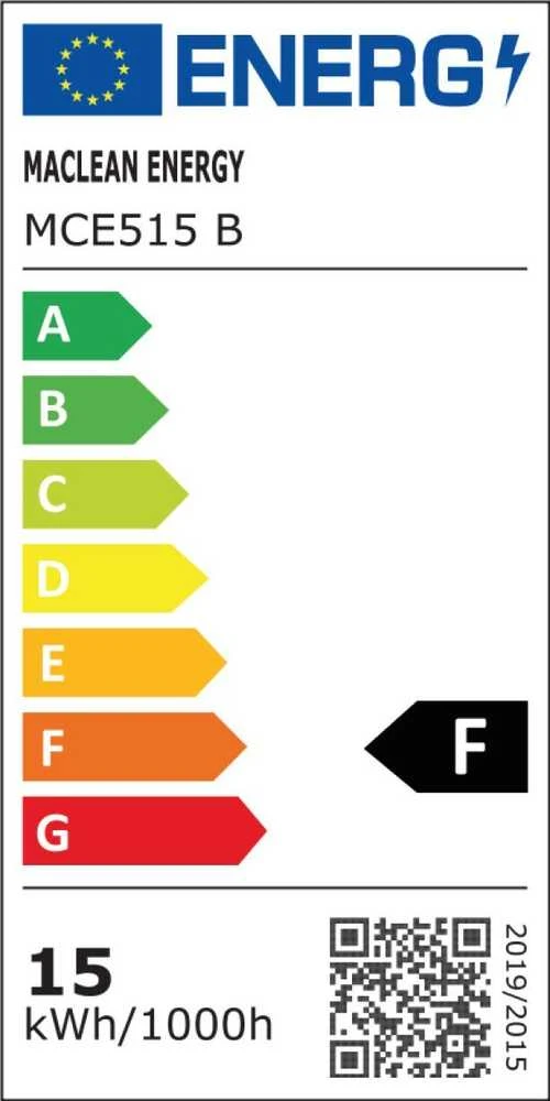 Maclean LED lempa su judesio jutikliu, PIR judesio jutiklis, juoda, 15W, IP65, 1600lm, neutrali balta spalva (4000K) MCE515 B