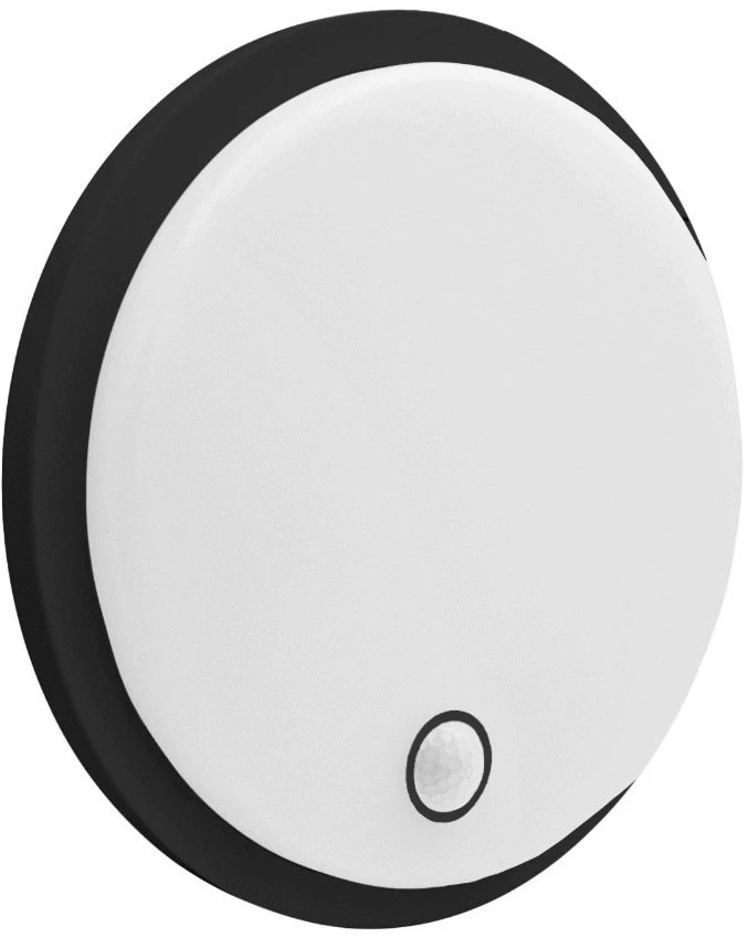 Lubinis šviestuvas Lampa LED su judesio jutikliu Maclean, PIR jutiklis, juoda, 10W/15/18W, IP65, galimybė keisti spalvą 3000/4000/6000K, MCE535 B
