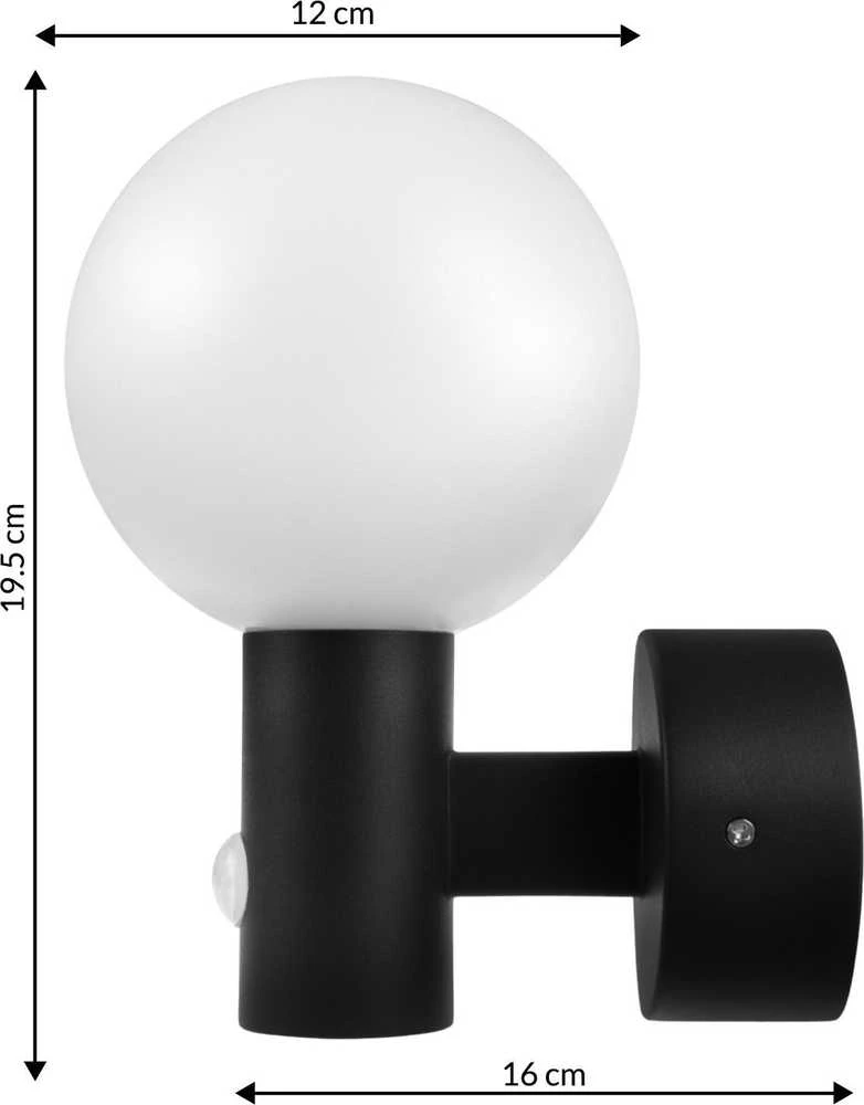 Maclean LED lempa su judesio jutikliu, PIR judesio jutiklis, juoda, 15W, IP65, 1600lm, neutrali balta spalva (4000K) MCE515 B
