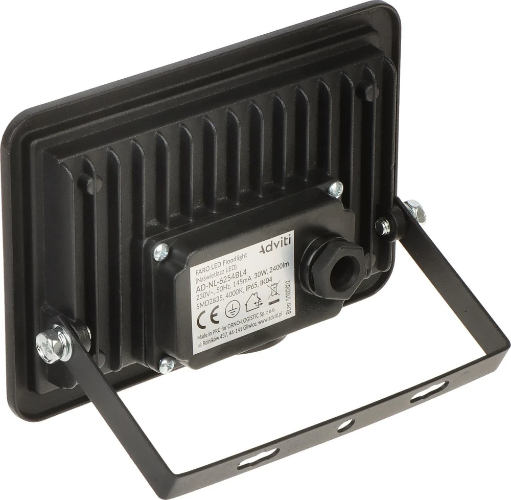 Orno FARO LED prožektorius 30W, 2400lm, IP65, 4000K, aliuminis + stiklas