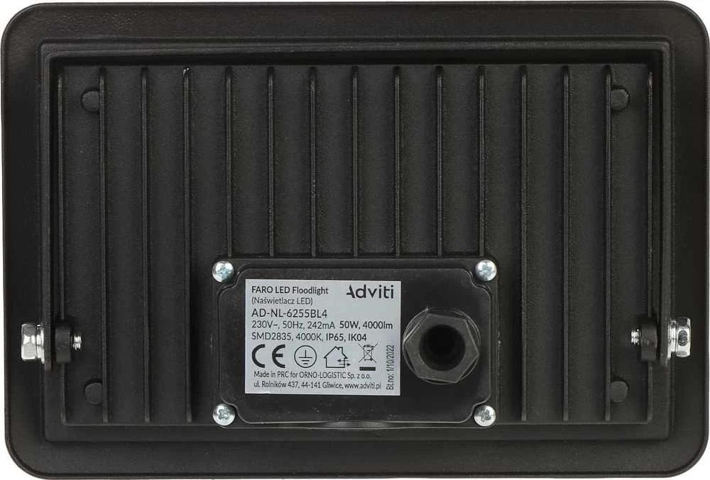 Orno FARO LED prožektorius 50W, 4000lm, IP65, 4000K, aliuminis + stiklas