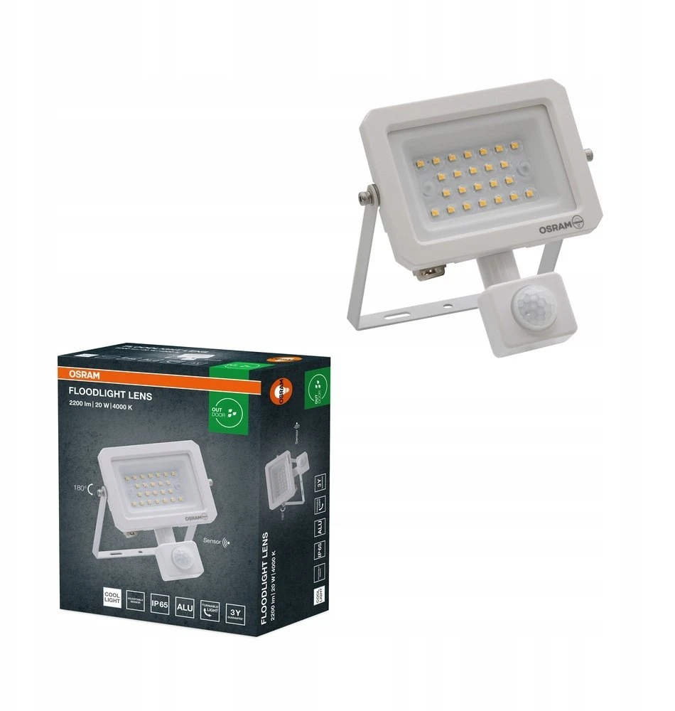 Šviestuvas Osram FL LENS SENSOR 20W 840 IP65 WT EUE