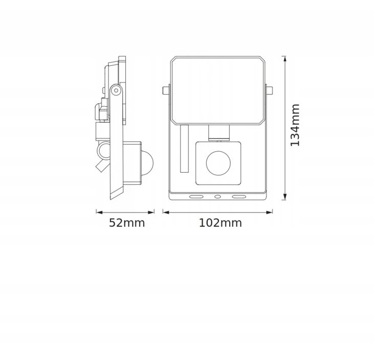 Osram Prožektorius FL LUX SENSOR 10W 840 IP65 BK EUE OSRAM