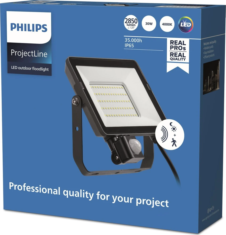 Philips PROŽEKTORIUS LED SU JUDESIO DAVIKLIU 30W 4000K 2850LM IP65