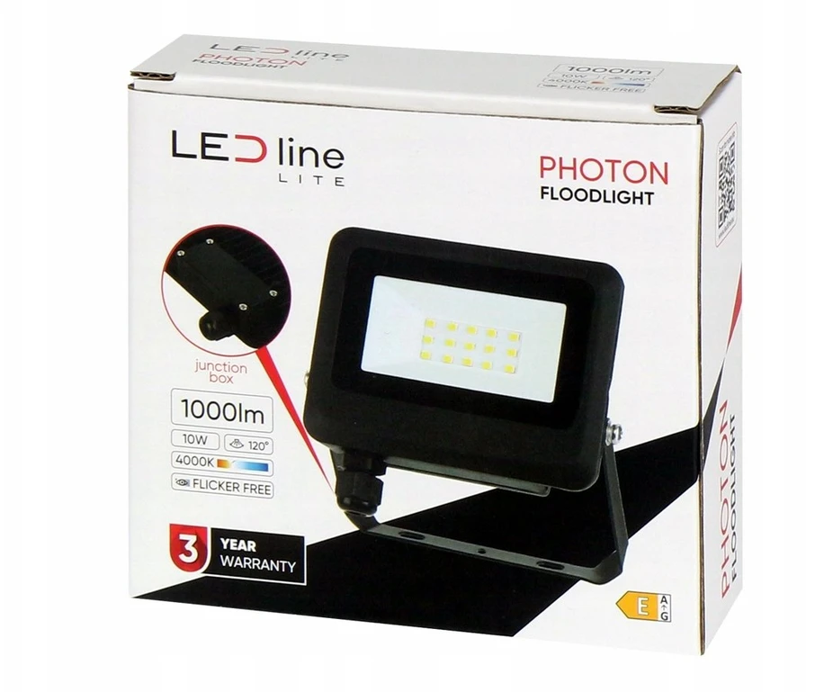 Philips Led Line Lite Lauko šviestuvas LED 10W neutraliai balta 230Vac, 1000lm, IP65, juodas, PHOTON, LED LINE