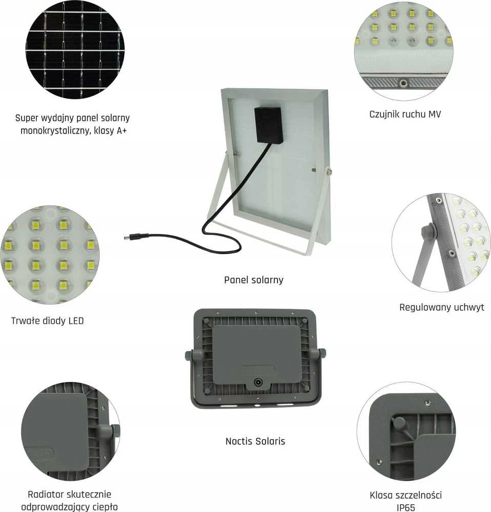 Spectrum PROŽEKTORIUS SOLAR 50W 500LM 6000K IP65 5000MAH