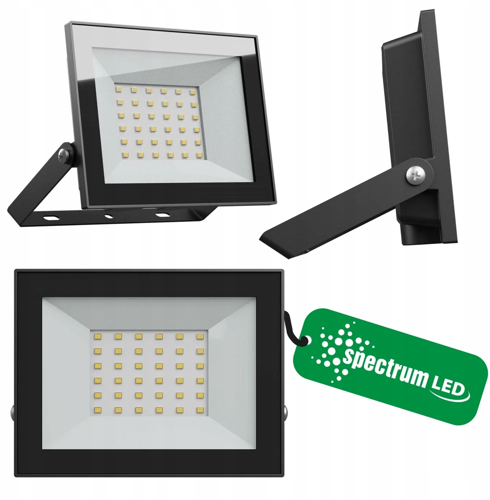Spectrum PROŽEKTORIUS LAUKO LED 30W 230V NW IP65 Juodas