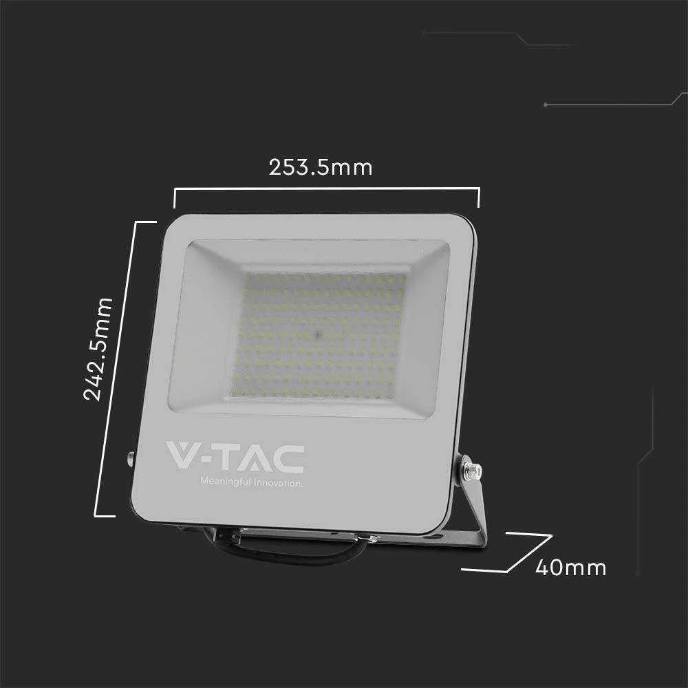 V-tac 100W LED prožektorius, juodu korpusu, 4000K