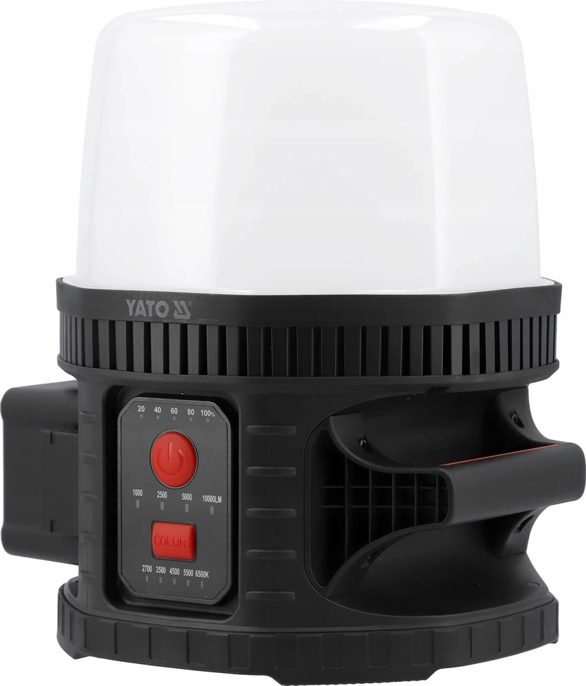 Toya Sa Poland Galingas nešiojamas neakinantis prožektorius su abažūru | 18V 10000LM 360°, IK08 (YT-829670)
