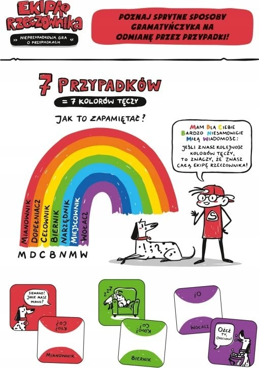 Nasza Ksiegarnia Daiktavardžių komanda. Neatsitiktinis žaidimas apie sutapimus.