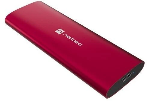NATEC RHINO M.2 NVME LITE išorinis SSD korpusas USB-C 3.2 GEN 2 RUBY Raudonas