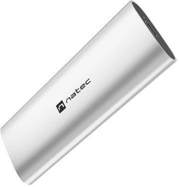 NATEC RHINO M.2 NVME LITE EXTERNAL SSD ENCLOSURE USB-C 3.2 GEN 2 ARCTIC Sidabrinis