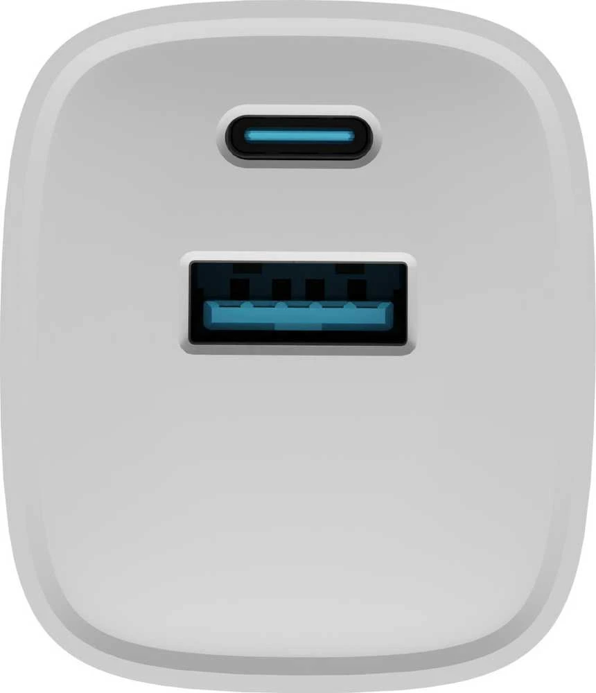 Įkroviklis - NATEC RIBERA GAN 30W USB-A + USB-C Greitas Pakrovėjas Baltas