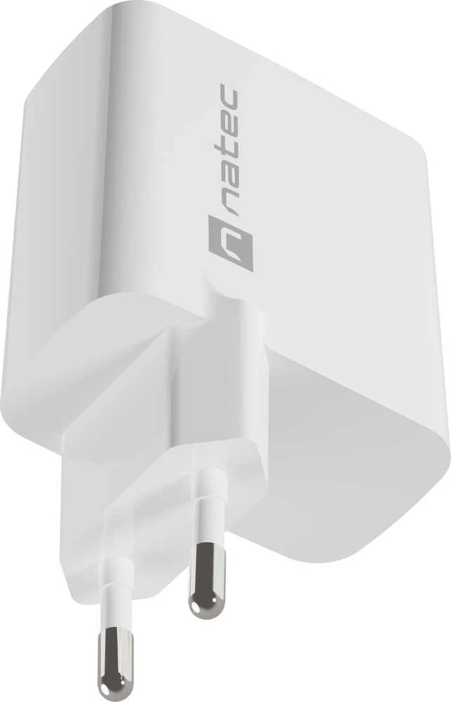Maitinimo Adapteris - Natec Ribera 1x USB-A + 1x USB-C 65W Baltas