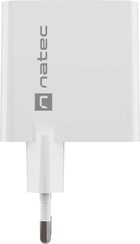 Maitinimo Adapteris - Natec Ribera 1x USB-A + 1x USB-C 65W Baltas