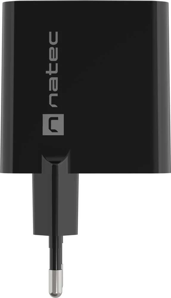 Įkroviklis - Natec Ribera 1x USB-A + 1x USB-C 45W Juodas