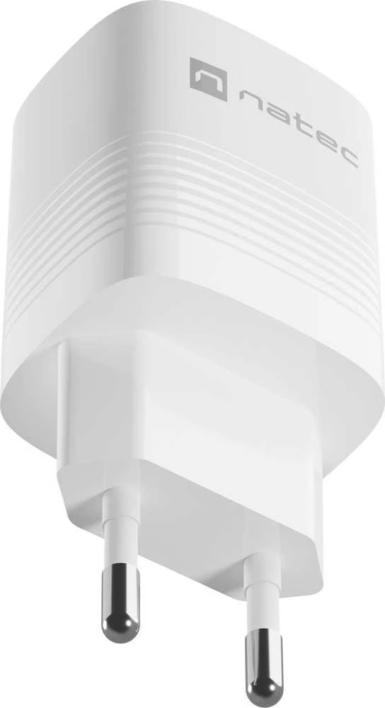 Įkroviklis - NATEC RIBERA GAN 30W USB-A + USB-C Greitas Pakrovėjas Baltas