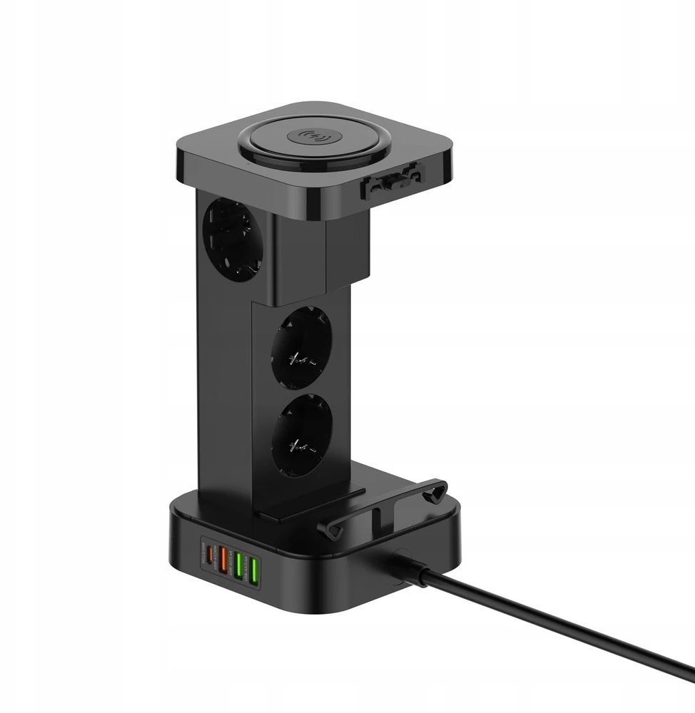 Maitinimo Stotis - Newell GaN Power Cube 8-in-1 su 15W Belaidžiu Įkrovikliu