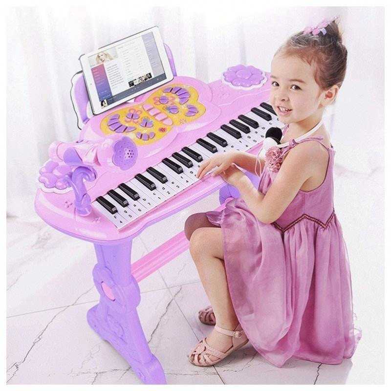 National Geographic Vaikiškas pianinas - sintezatorius su mikrofonu ir kėdute, happy music