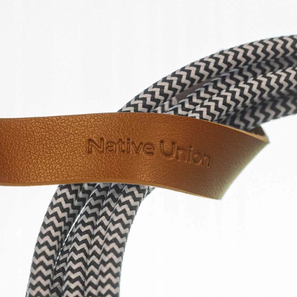 Native Union Belt Cable XL 100W - USB-C kabelis - USB-C, 3 m (zebra)