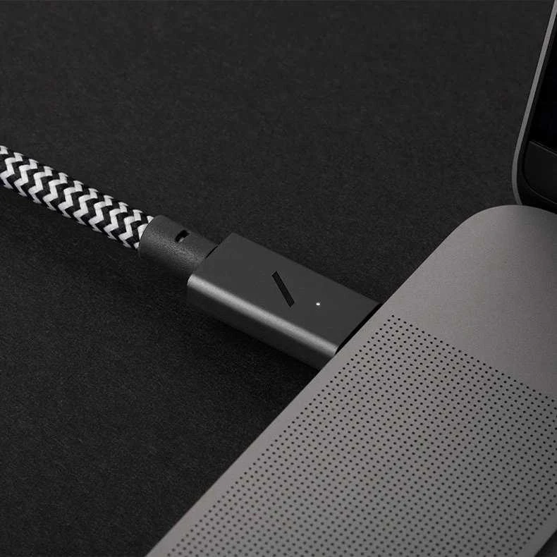 Native Union Belt Cable Pro 240W - kabelis USB-C - USB-C, 2,4 m (žalias)