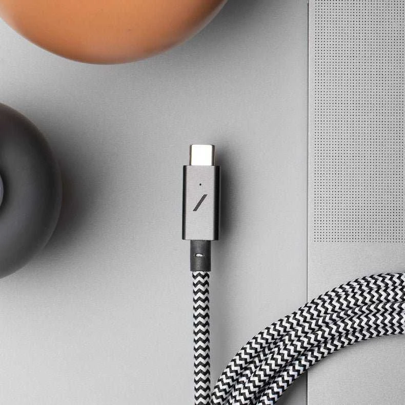 Native Union Belt Cable Pro 240W - kabelis USB-C - USB-C, 2,4 m (žalias)