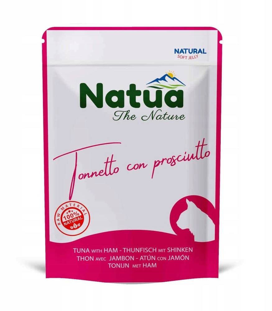 Natua Natural tuńczyk su szynką mokra karma katei 70g