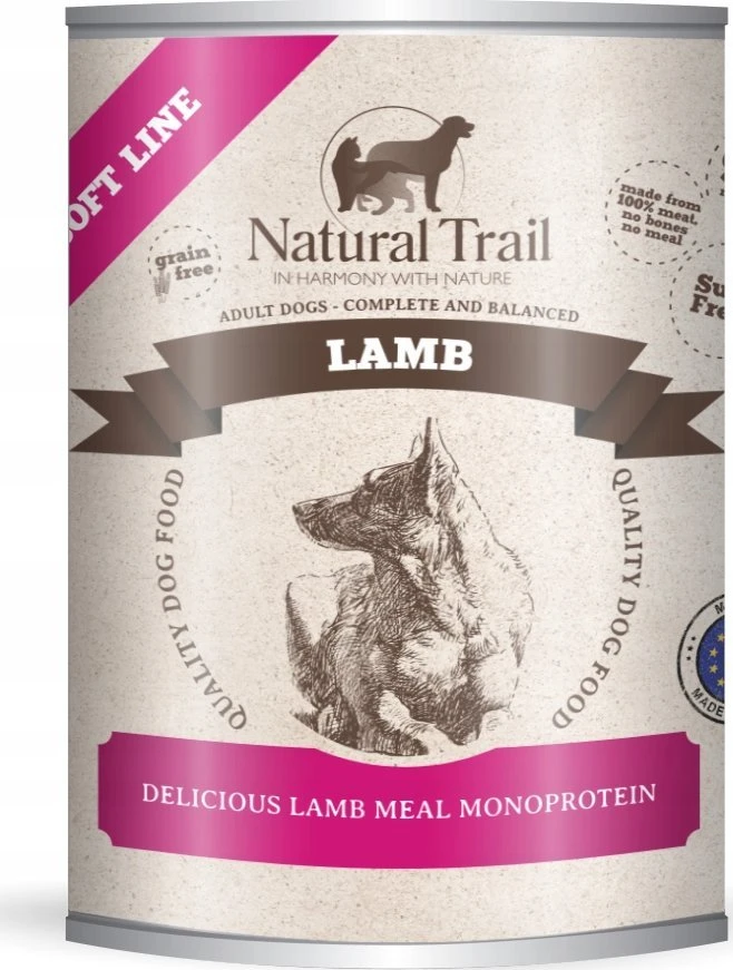 Šunų Maistas - NATURAL TRAIL Aviena Minkšta Linija Drėgnas Šunų Maistas 800g