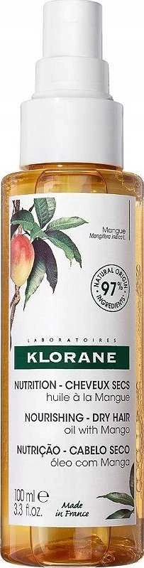"Klorane" mangų aliejus sausiems plaukams 100ml
