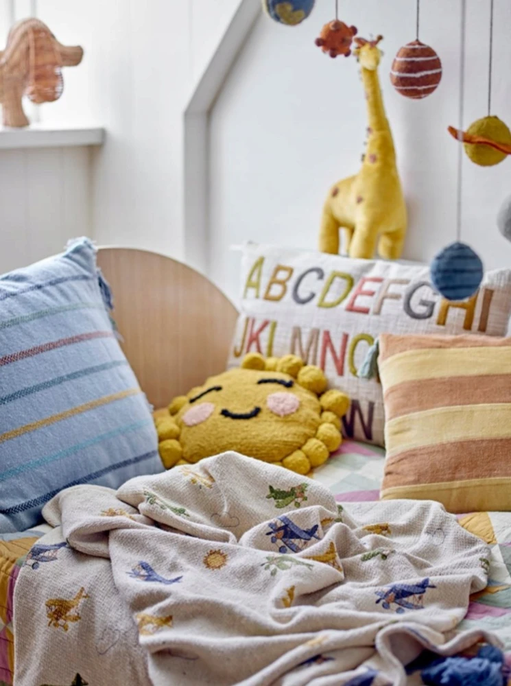 Patalynės komplektas „Bloomingville MINI“ – lėktuvo metimo kamuoliukas – gamta