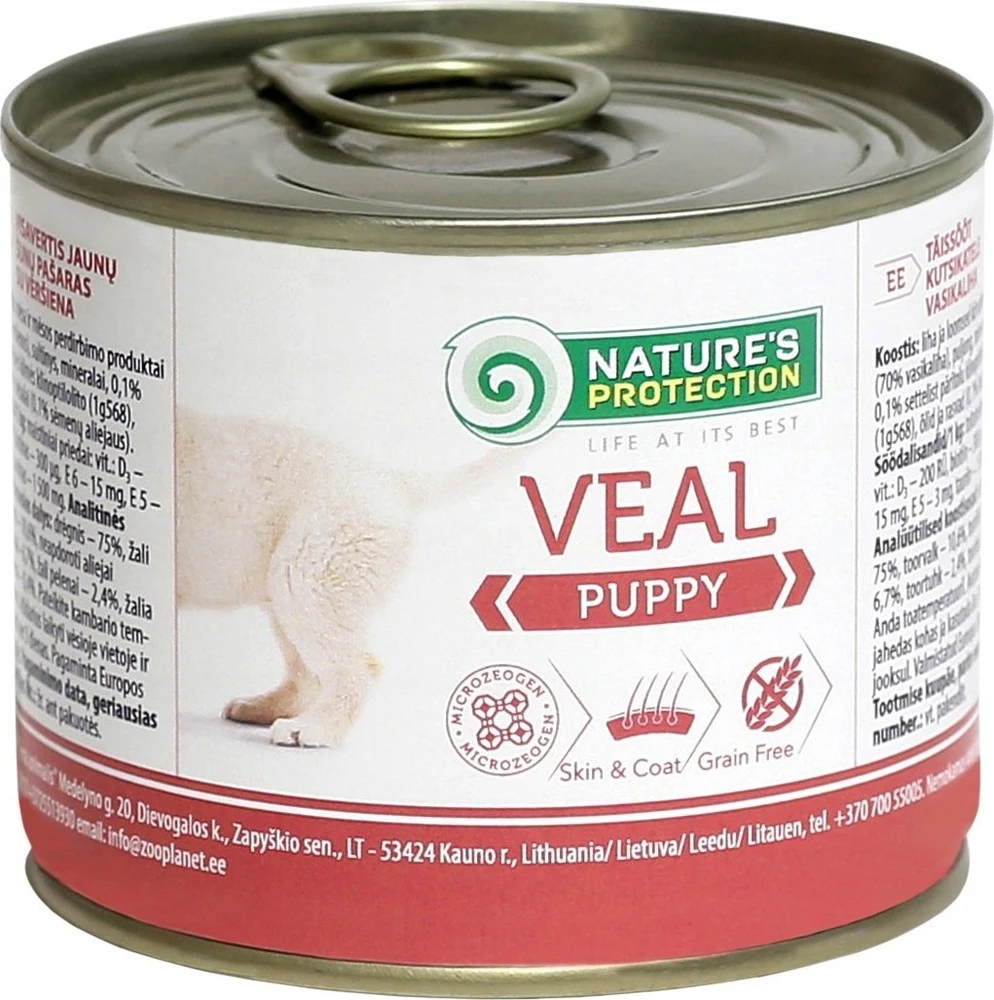 Natures Protection Lovely Hunter NP Puppy Veal 200g konservuotas pašaras šunims su veršiena