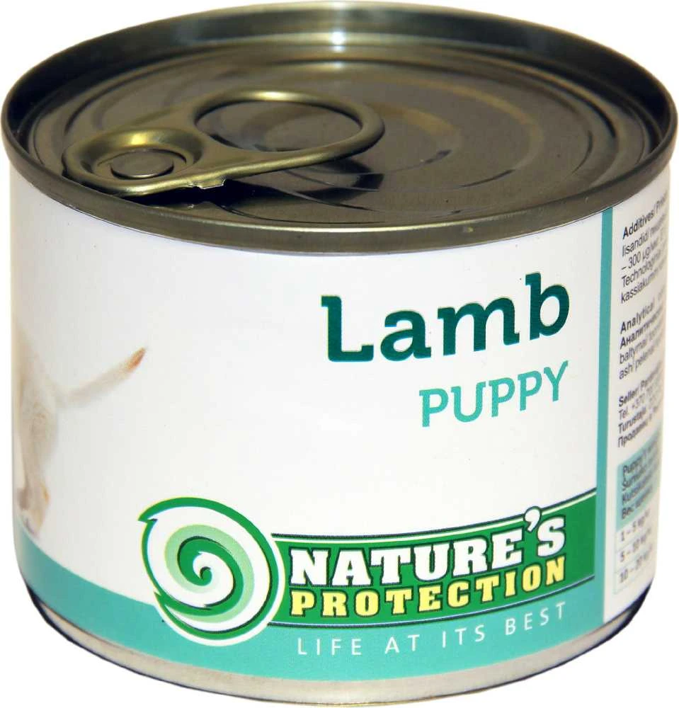 Lovely Hunter NATURE'S PROTECTION jaunų šunų konservuotas pašaras su ėriena, 400g