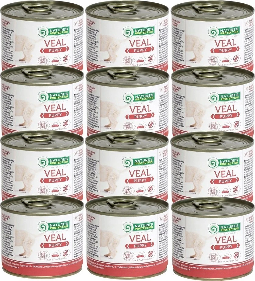 Natures Protection Lovely Hunter NP Puppy Veal 200g konservuotas pašaras šunims su veršiena