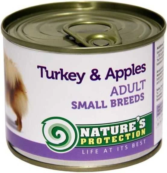 Natures Protection Lovely Hunter NP Dog Adult Small Breeds kalakutiena&Apples 200g konservuotas pašaras šunims