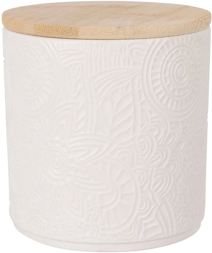 Nava Bamboo Keraminis indas su bambukiniu dangteliu, Ø 10 x 10,5 cm