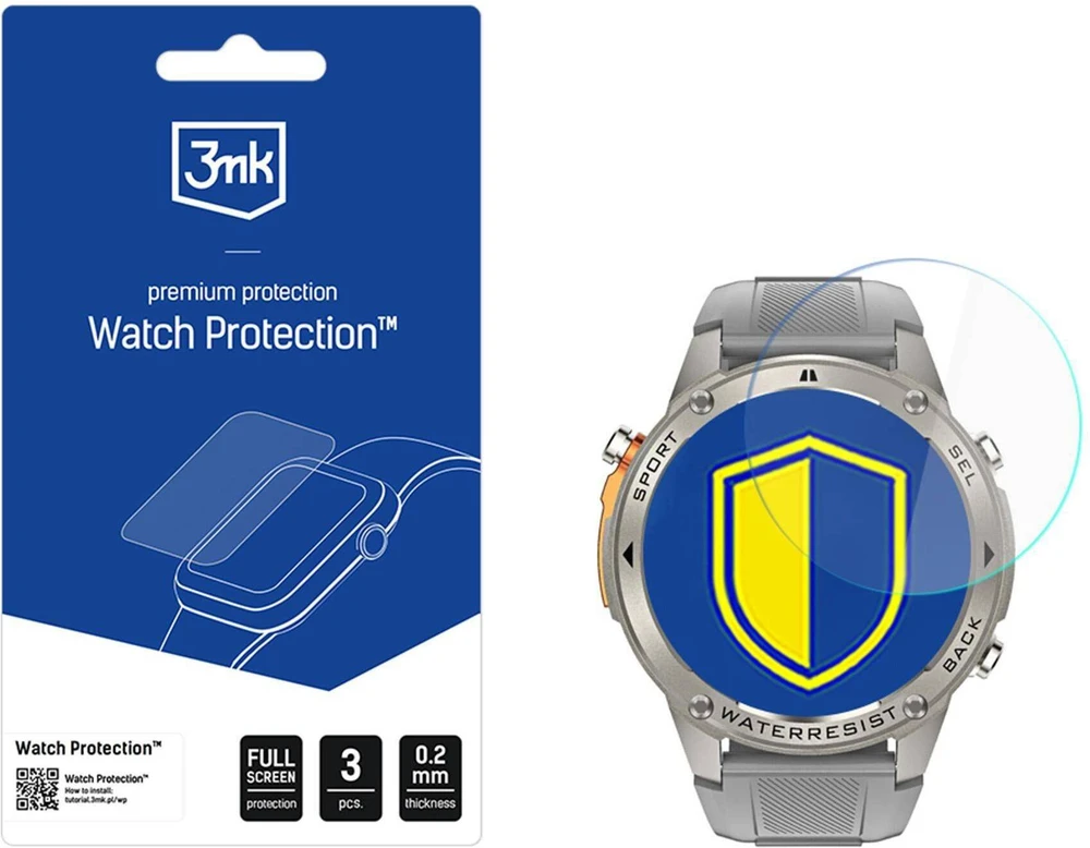 3mk Watch Protection FlexibleGlass hibridinis stiklas Alligator Watch GPS laikrodžiui