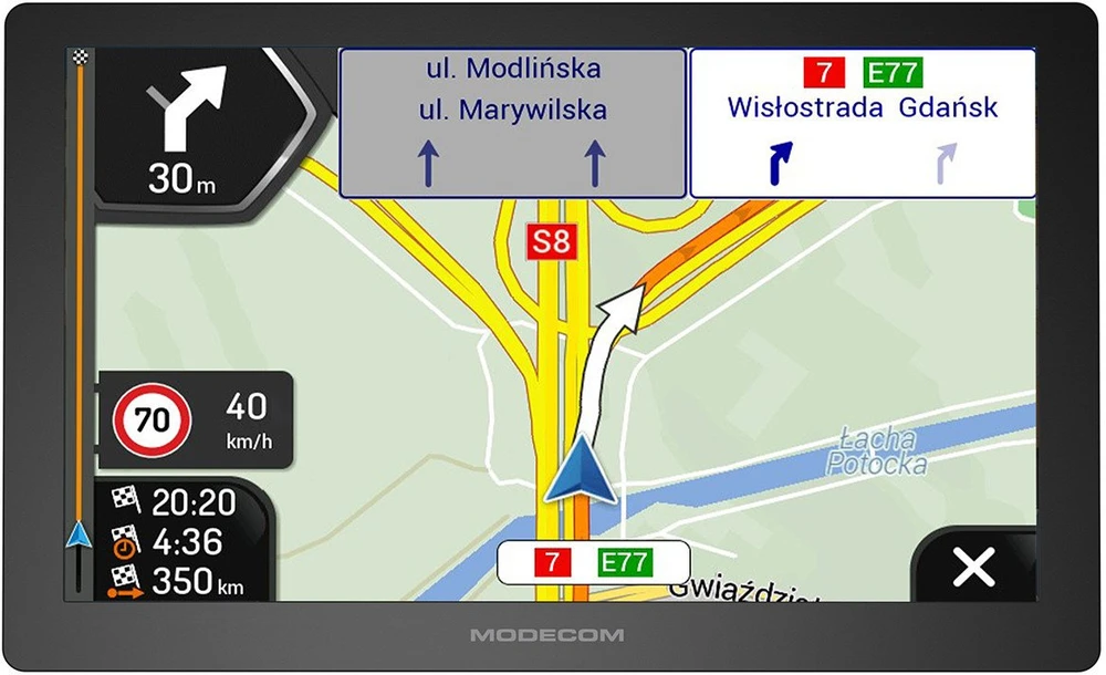 MODECOM FreeWAY CX 9.0 AUTOMOBILIO NAVIGACIJA + iGO Navigation Truck (1 metų atnaujinimas)