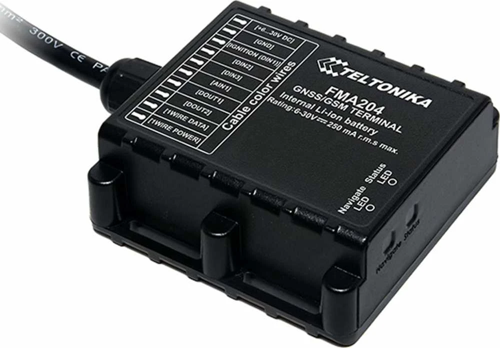 FMB204 2G Teltonika Itin atsparus drėgmei GPS seklys, SIM kortelė: Nepridėti, Serveris : Nepridėti