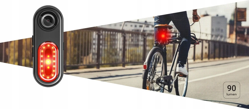 NAVITEL FLOW BL800 galinis dviračio žibintas su 4K vaizdo įrašymo įrenginiu