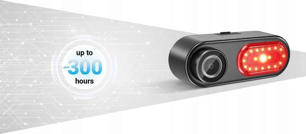 NAVITEL FLOW BL800 galinis dviračio žibintas su 4K vaizdo įrašymo įrenginiu